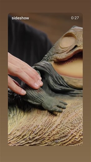 One of the galaxy’s most iconic villains, recreated in stunning detail. Watch the full unboxing of Jabba the Hutt™. | Sideshow Collectibles