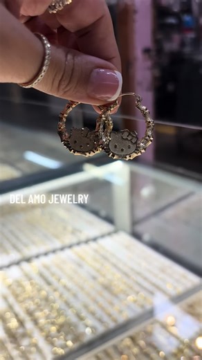 Stylish Hello Kitty Bamboo Earrings from Del Amo Jewelry