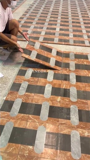 Art Deco REVIVAL! 🌹 Installing Tea Rose Marble Parquet | Unique Geometric Floor Tile