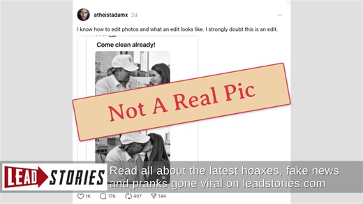 Fact Check: Photo Of Trump Kissing Elite Model Look Participant Is NOT Authentic | Lead Stories