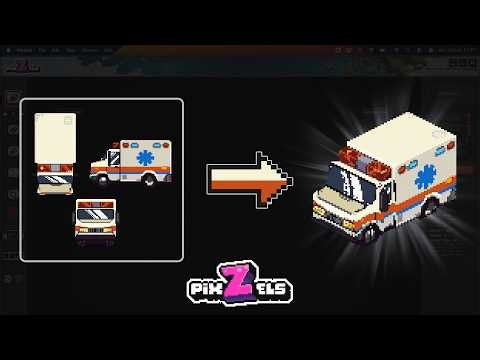 PixZels : transformer du pixel art 2D en sprites 3D isométriques (sans IA)
