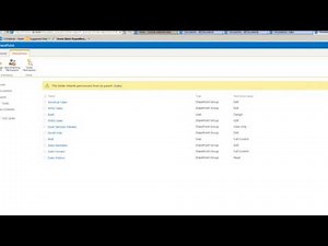 SharePoint Permission Inheritance