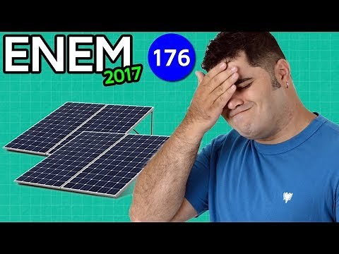 🔥 ENEM 2017 Math #41 👉 Solar Panel Area, Electrical and Thermal Energy Savings