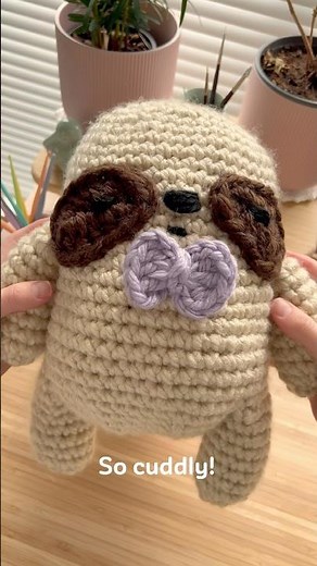 Making a jumbo amigurumi sloth from Cute & Cuddly Crochet #crochet #amigurumi #amigurumipattern