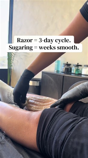 Be honest… you’re tired of the 3-day shave cycle. Sugaring breaks that cycle. Smoother skin. Fewer ingrowns. Results that actually last. Book your appointment with the Skin and Sage Sugaring team✨ #houstonsugaring #hairremoval #houstonwaxing #selfcareroutine #maintenanceday