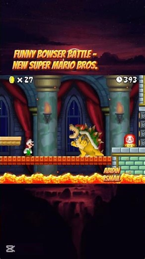 💥 new Super Mario BROS. - Funny Bowser battle 🥊 #supermario #edit #viral