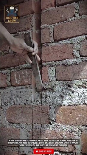 A Quick & Easy Way to Remove a Red Brick Wall Using a Chisel! (Renovation Project)