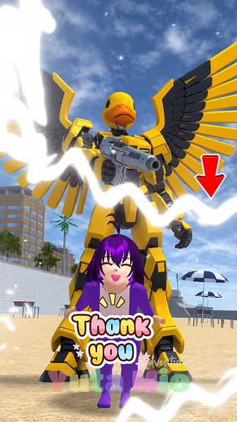 Mainan Bebek Baby Celine menjadi Robot kalahkan Tentara Jahat #sakuraschoolsimulator #sakura