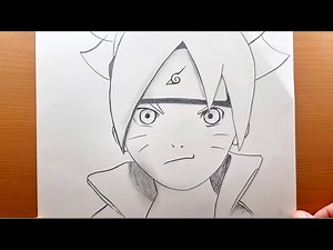Comment dessiner Boruto Uzumaki étape par étape || Dessin d'anime facile