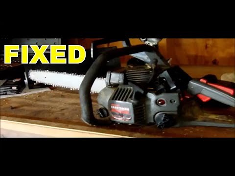 Craftsman chainsaw will not run right - will only run when tilted to the side