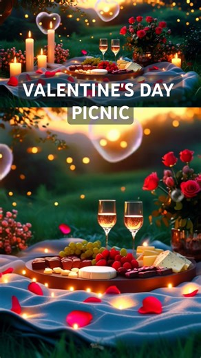 Cozy Valentine's Day Picnic | Chill Romantic Ambience & Music with Relaxing Nature Sounds.