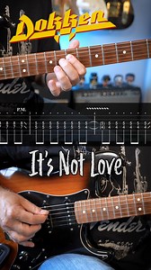 It's Not Love guitar riff by Dokken. Tune 1/2 step down. Want the tab for this riff? You’ll find it inside my Guitar Riff Factory course on GuitArmy! Each riff includes a PDF tab and a Guitar Pro file so you can slow it down, loop sections, transpose it, and truly master it your way. 🔥 Ready to level up even faster? I’m now offering private online guitar lessons tailored to players like you who are serious about improving. Hit the link in my bio to grab the course or message me for private less