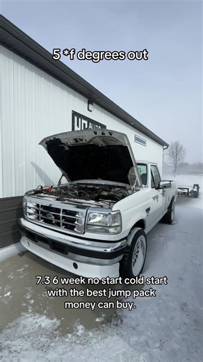Successful Cold Start of a 7.3 Diesel Engine in Winter