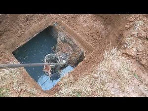 PVC outlet tee on a septic tank!