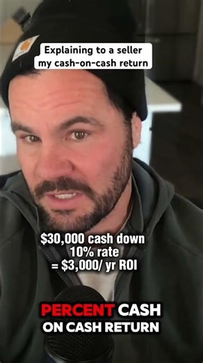 Explaining to a seller my cash on cash return