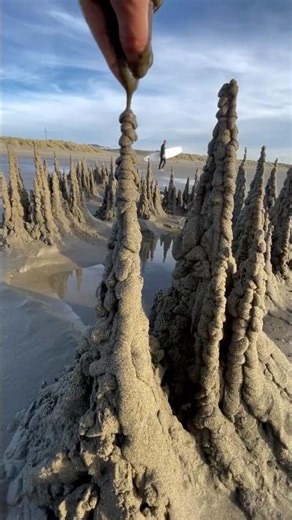How to Build a Sand Drip Castle | Satisfying Beach ASMR