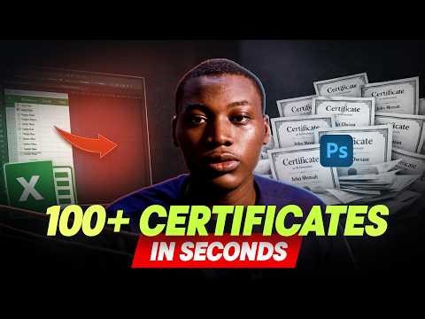 Generate 100+ Certificates Automatically in Photoshop