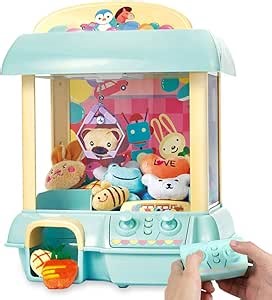 Claw Machine,C1 Claw Toy,2.4G Remote Control Automatic or Manual Dual Mode Mini Claw Machine, Intelligent System with Music and Lighting, Giving Childrens The Best Gift(Blue)