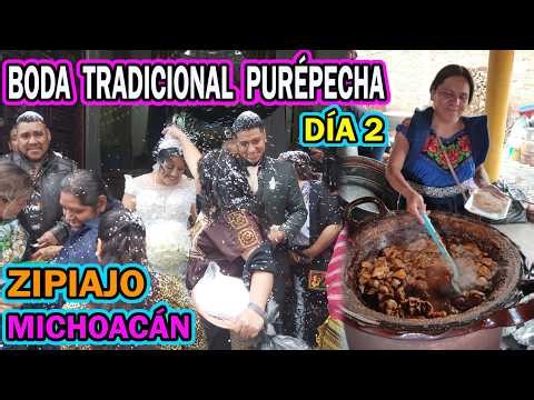 BODA TRADICIONAL PURÉPECHA DE 3 DÍAS EN ZIPIAJO MICHOACÁN ¡MUCHA COMIDA! DÍA 2 ‪@deunranchoaotro3487‬