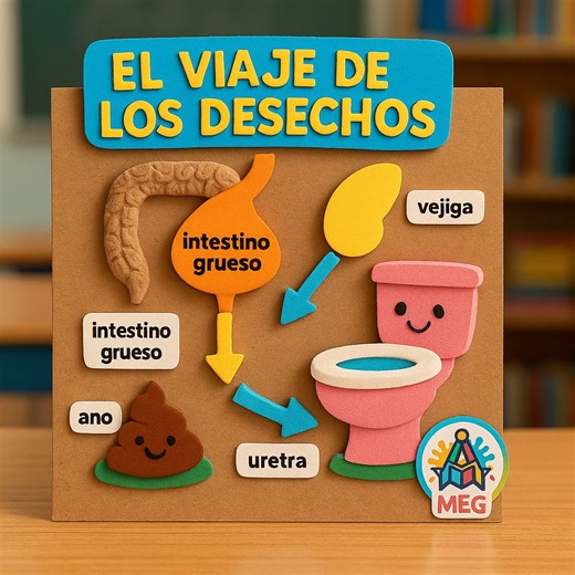 🚽💧 El aparato excretor: la limpieza del cuerpo 🌿✨ ¡Aprender cómo el cuerpo elimina lo que no necesita nunca fue tan divertido! 😄 Con nuestras maquetas infantiles 3D, los niños descubren cómo trabajan los riñones, uréteres, vejiga y uretra, todo con materiales reciclados, etiquetas en español y mucho color 💦🎨. Perfectas para ferias de ciencias, tareas escolares y proyectos educativos 🌈📚 #MEG #EducaciónCreativa #AparatoExcretor #CienciasParaNiños #AprenderJugando #SaludInfantil #Manualidad