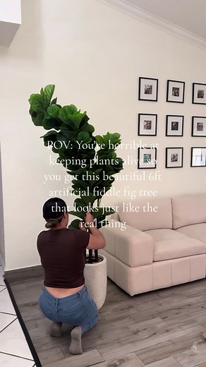 Stunning 6ft Artificial Fiddle Fig Tree for Home Decor