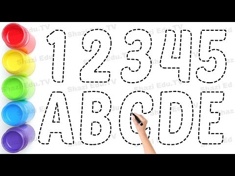 Learn ABCDE-12345 - Kids Tracing & Coloring Fun