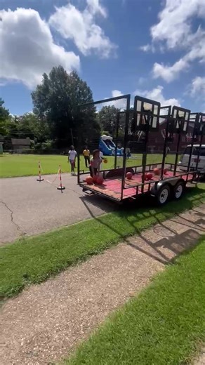 Mobile Basketball Trailer Brings Fun to Back 2 School Bash
