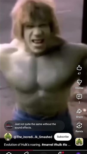 evolution of hulk's roar 1978 - 1990