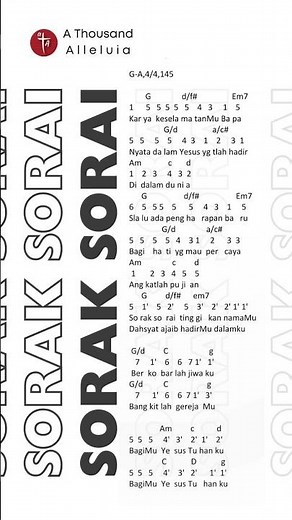 SORAK SORAI - A Thousand Alleluia | Lagu Rohani 2024 Terbaru | Pujian Sukacita | Praise & Worship