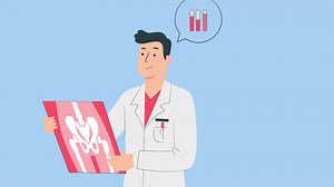 Download Doctor Checking Patient X Ray Results 2D Cartoon Animation for free