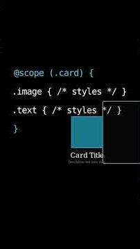 CSS @scope Rule: Component Styling FIXED in 60s! 🤯 #Shorts