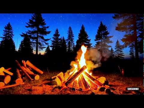 Campfire & Crickets Night Ambience 🔥 Nature White Noise for Sleeping & Stress Relief