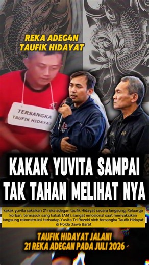 Yuvita's brother Afif witnesses Taufik Hidayat's 21-scene reconstruction in person