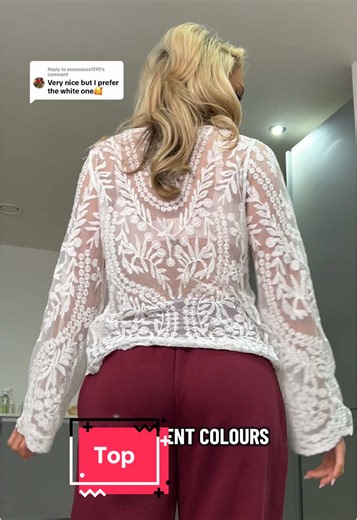 Replying to @ssssssssss1395 thank you and I got the white one for you😉 for your reference, I’m 5’4 UK8 wearing size S in this super viral and sexy comfy floral lace mesh sheer top cover up, perfect for holiday, beach vacation, summer daily and it’s on sales NOW 🫶🏻#fypuk🇬🇧📍 #tiktokmademebuyit #spotlight #coverup #top