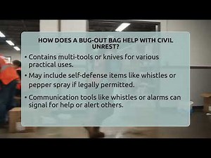 How Does A Bug-out Bag Help With Civil Unrest? - Your Emergency Planner