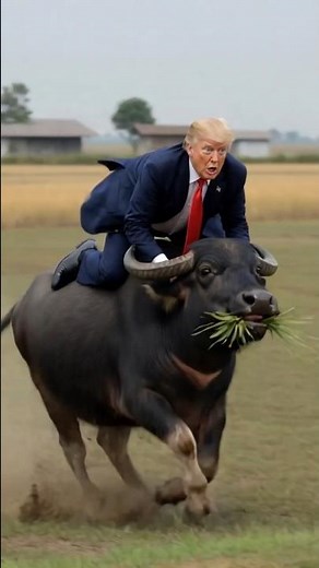 Perfect Side Flips on Buffalo Until Trump Tries… Mud Disaster! 🤣 AI Funny Parody #trump #funny