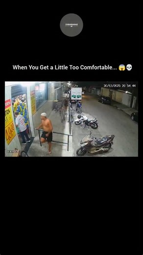 Zuiden | This hilarious CCTV footage captures a man having a perfectly normal moment that suddenly turns into a comedy of errors. Standing outside a... | Instagram