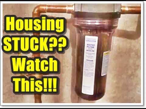 How to Change a Whole House Water Filter When the Housing is STUCK Won't Turn Tutorial