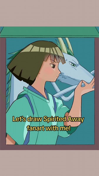 Let's draw Spirited Away fanart with me✨️ #digitalart #procreate #fanart #spiritedaway #haku #animeart