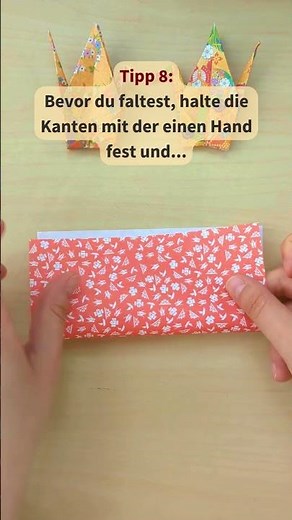 Papierkranich: Origami für Anfänger - Falttipp 8 💡Basteltipps mit Papier #origamieinfach #basteltipp