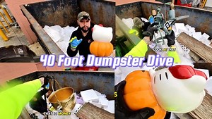 393K views · 7.5K reactions | 40 foot dumpster diving !! Epic Jackpot #dumpsterdiving #free #hellokitty #viral | Dumpster Dive King | Facebook