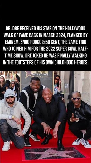 Dr. Dre Got His Hollywood Walk Of Fame Star With Eminem, Snoop And 50 Cent By His Side! ⭐🎤🔥