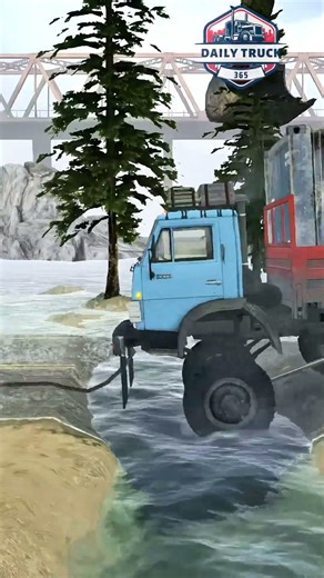 SpinTires MudRunner | Truck Simulator Eps 25 | MILITARY TRUCK dominates Flooded Road, Tows CARGO!