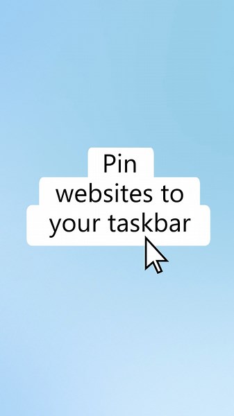 How to pin a website to your Windows taskbar