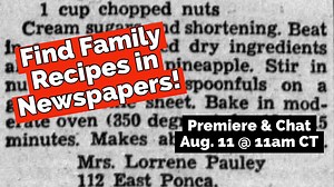 Find Family Recipes in Old Newspapers