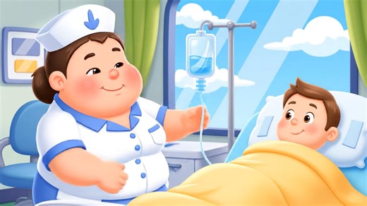 Nurse giving IV cartoon