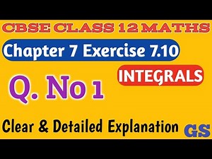 Chapter 7 - Exercise 7.10 (Q.No 1) - Integrals - CBSE Class 12 Maths in Tamil - NCERT - GS