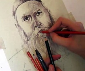 The Friediker Rebbe Being Drawn