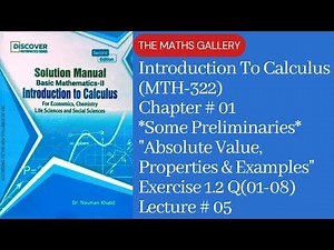 Basic Mathematics 2 | Introduction To Calculus(MTH-322) by Dr. Noman Khalid | Unit 01| Lecture 05