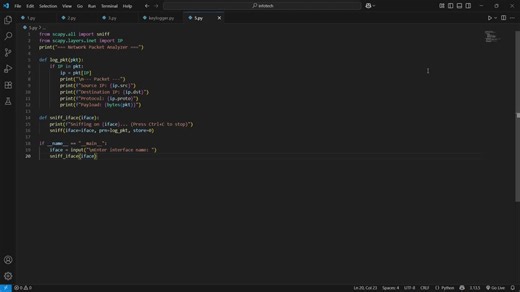 #networksecurity #packetsniffer #cybersecurity | Ayandip Mahato